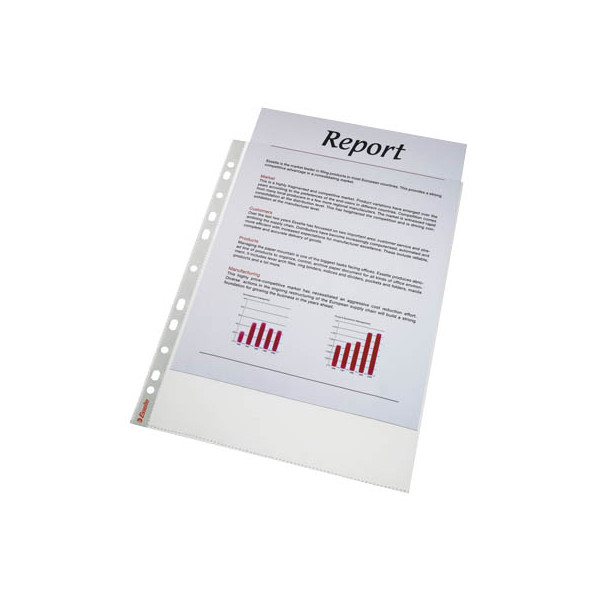4001536237638 - Prospekthüllen Standard Plus 23763 Standard A4 transparent genarbt oben offen 009mm 4001536237638 100 Stück