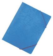 Eckspannmappe Rainbow 44201, A4 blau Karton 390g