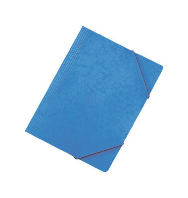 Eckspannmappe Rainbow 44201, A4 blau Karton 390g