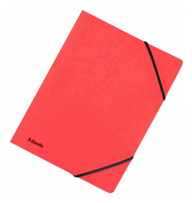 Eckspannmappe Rainbow 44204, A4 rot Karton 390g