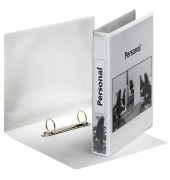 Präsentationsringbuch Panorama 46571, A5 2 Ringe 25mm Ring-Ø Kunststoff, 2 Außentaschen, weiß