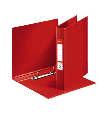 Ringbuch Standard 47683, A5 2 Ringe 25mm Ring-&Oslash; Pappe/PP-kaschiert rot