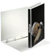 Präsentationsringbuch Panorama 49700, A4 4 Ringe 16mm Ring-Ø PP-kaschiert, 2 Außentaschen, weiß