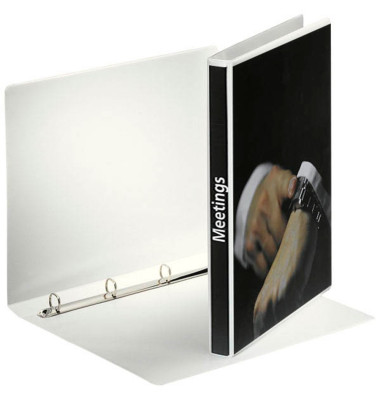 Präsentations-Ringbuch 49700 A4 weiß 4-Ring Ø 16mm Kunststoff