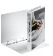 Präsentationsringbuch Panorama 49701, A4 4 Ringe 20mm Ring-Ø Kunststoff, 2 Außentaschen, weiß