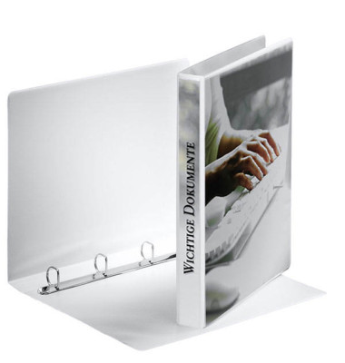 Präsentations-Ringbuch 49701 A4 weiß 4-Ring Ø 20mm Kunststoff