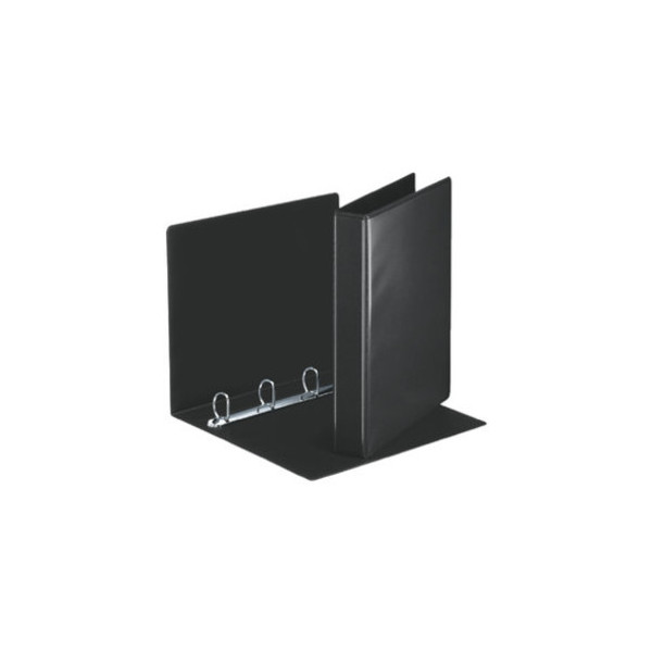 5701216497176 - Präsentationsringbuch Panorama 49717 A4 4 Ringe 30mm Ring-Ø Karton Kunststoff-kaschiert 2 Außentaschen schwarz 5701216497176