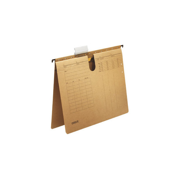 50 Stück Esselte Hängehefter 621007, A4 natronbraun Recyclingkarton 230g 4001536003387 Esselte