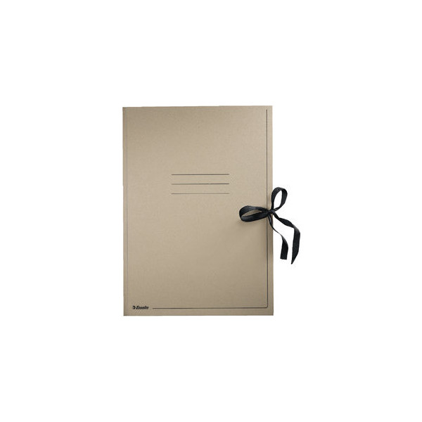 4001536065859 - Zeichenmappe 6585 A2 grau Recyclingkarton 550g 3 Einschlagklappen Bandverschluss 4001536065859 Esselte