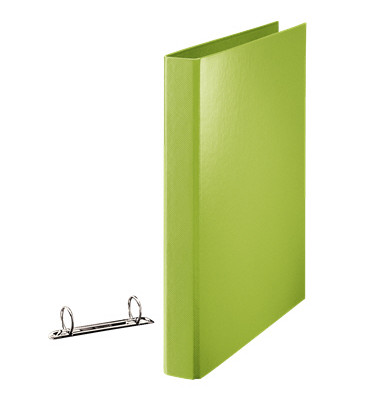 Ringbuch Standard ohne 82326, A4 2 Ringe 25mm Ring-Ø Pappe/PP-kaschiert grün