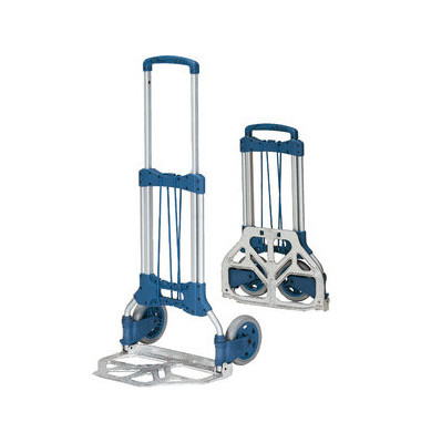 Klappkarre 1732 tragfähig bis 125kg silber/blau 48x32cm Aluminium/Kunststoff Klappkarre 1732 tragfähig bis 125kg silber/blau 48x32cm Aluminium/Kunststoff