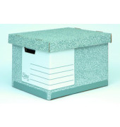 Archivbox System 00810-FFEU, A4, grau/wei&szlig;, innen 39x33,3x28,5cm (TxBxH), Karton