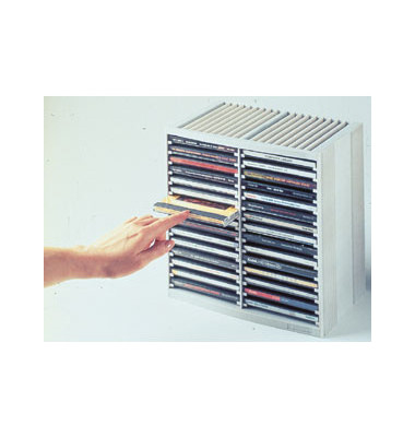 CD Box Tower Spring 98230 für 48 CDs grau 264 x 165 x 257 mm 