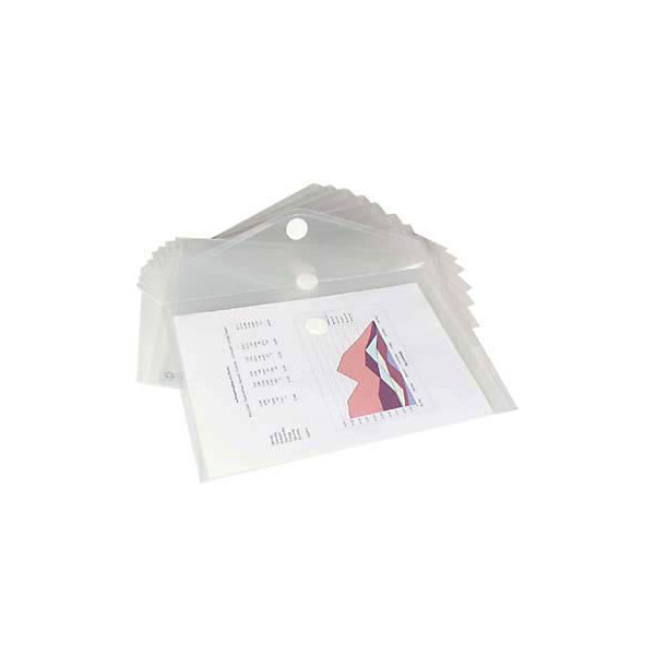 4250037409390 - Dokumententasche 40101-04 A4 quer transparent farblos Polypropylen (PP) Klettverschluss 4250037409390 10 Stück