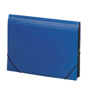 Fächermappe 70006-40 A4 mit 12 Fächern 12-teilig blanko Kunststoff blau