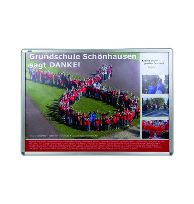 Plakat-Klapprahmen, BS0803, silber, A0, 32mm Profil, Aluminium, eloxiert