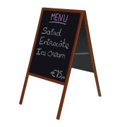 Kundenstopper Kreide BSKA1, A1, Din A1, Alu-Verbund-Platte, kirschholz