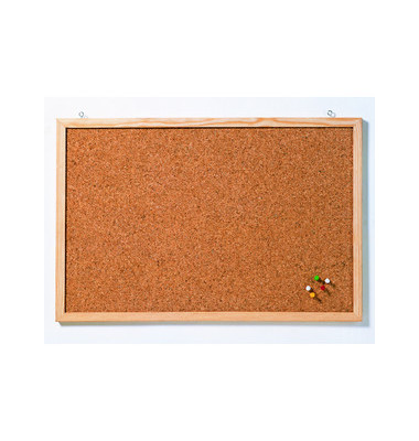 Pinnwand CC-KT60100, 60x100cm, Kork, Holz