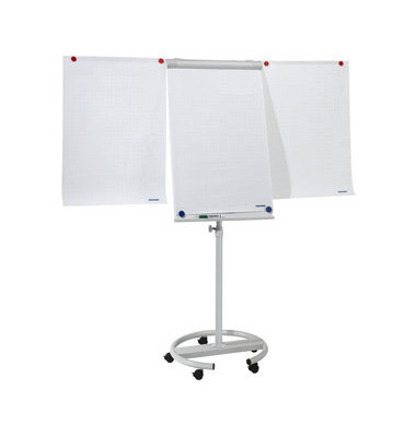Flipchart ECO Mobil, F2400/N, 68x105cm (BxH), grau, mit Rollen, mit 2 Seitenarmen