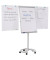 Flipchart PRO Deluxe Mobil, FC81, 67x95cm, hellgrau, mit Rollen, mit 2 Seitenarmen
