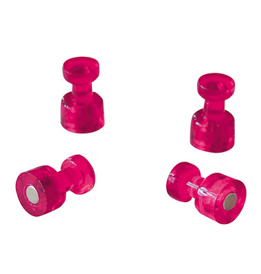 Haftmagnet HMH1807, Rund, 11mm &Oslash;, pink, 400g