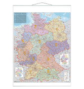 Postleitzahlenkarte Deutschland 1:750000 97x137cm