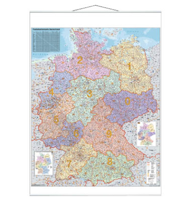 Postleitzahlenkarte Deutschland 1:750000 97x137cm Postleitzahlenkarte Deutschland 1:750000 97x137cm