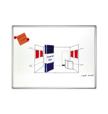 Whiteboard PRO, SC8210, 300x120cm (BxH), emailliert, Aluminiumrahmen