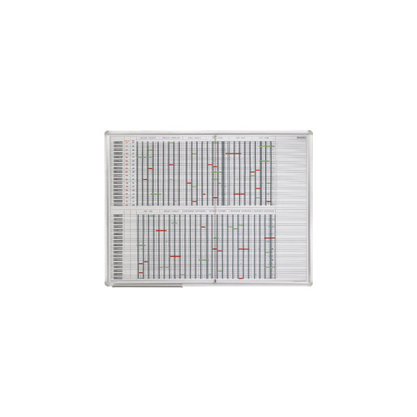 4016946070867 - Jahreskalender JetPlaner SJPC1235 magnethaftend Ablageschale Großformat B 1200 x H 900 mm Stahl & Aluminium weiß inkl Zubehör