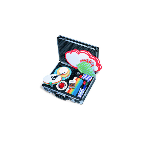 4016946181129 - FRANKEN Moderationskoffer Moderatorenkoffer 32x43x12cm 2220 Teile Silber