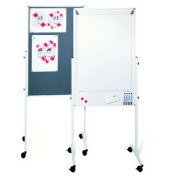 Kombistellwand KombiFlipchart, UMTFC, 76x121cm, Filz + Metall, Stahlrahmen