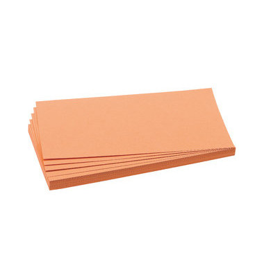 Moderationskarten Rechteck 20,5x9,5cm orange