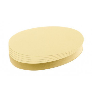 Moderationskarten UMZ111904, Ø 11x19cm, oval, 130g, gelb Moderationskarten UMZ111904, Ø 11x19cm, oval, 130g, gelb
