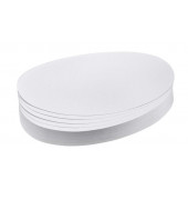 Moderationskarten UMZ111909, Ø 11x19cm, oval, 130g, weiß 