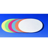 Moderationskarten UMZ111999, Ø 11x19cm, oval, 130g, farbig sortiert 