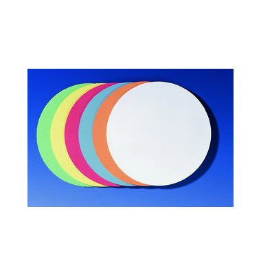 Moderationskarten UMZ2099, Ø 19,5cm, Kreis, 130g, farbig sortiert 