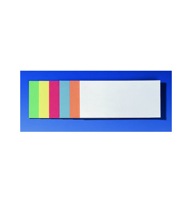 Moderationskarten Rechteck farbig sortiert 20x9,5cm selbstklebend