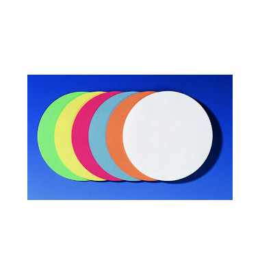 Moderationskarten Kreise Ø 14cm selbstklebend farbig sortiert 300 Stück