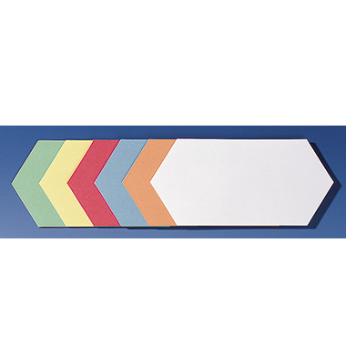 Moderationskarten Rhombus farbig sortiert 20,5x9,5cm selbstklebend 300 Stück