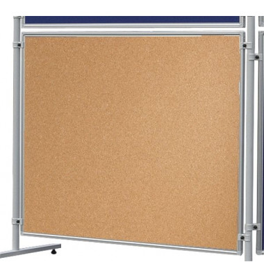 Pinntafel f&uuml;r Stellwand ECO, doppelseitig, EL-UTK150, 150x120cm (BxH), Kork, Aluminiumrahmen