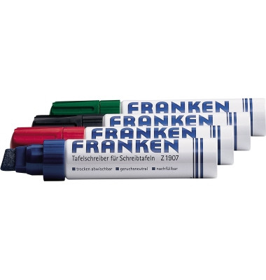 Boardmarker Z1909 4er-Etui farbig sortiert 4-12mm Keilspitze Boardmarker Z1909 4er-Etui farbig sortiert 4-12mm Keilspitze