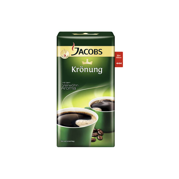 Jacobs Krönung Verwöhn- Aroma- Filterkaffee, gemahlen, 1x 500g