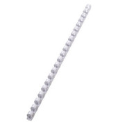 Plastikbinderücken CombBind 4028203 weiß US-Teilung 21 Ringe auf A4 28mm