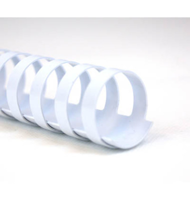 Plastikbinder&uuml;cken CombBind 4028611, US-Teilung, 21 Ringe auf A4, wei&szlig;, 19mm