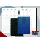 Buchkalender 58890, Euro Timer, schwarz, 1 Woche / 2 Seiten, 172mmx240mm (A5 ca.), 2024