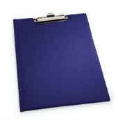 Klemmbrettmappe 2357-07 A4 blau Karton mit PVC-Überzug 