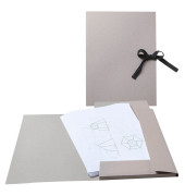 Zeichenmappe 6902, A4 grau, 2cm F&uuml;llh&ouml;he, Karton 500g