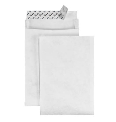 Faltentaschen Tyvek Expander 00067183, B4, ohne Fenster, 38mm-Falte, haftklebend, 68g, weiß