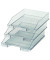 Briefablage Klassik 1026-X-24 A4 / C4 grau-transparent Kunststoff stapelbar