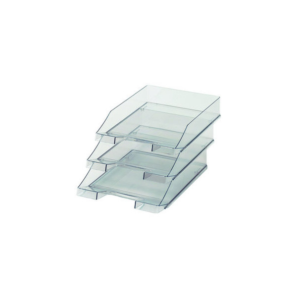 4012473012622 - Briefablage Klassik 1026-X-24 A4   C4 grau-transparent Kunststoff stapelbar 4012473012622 HAN